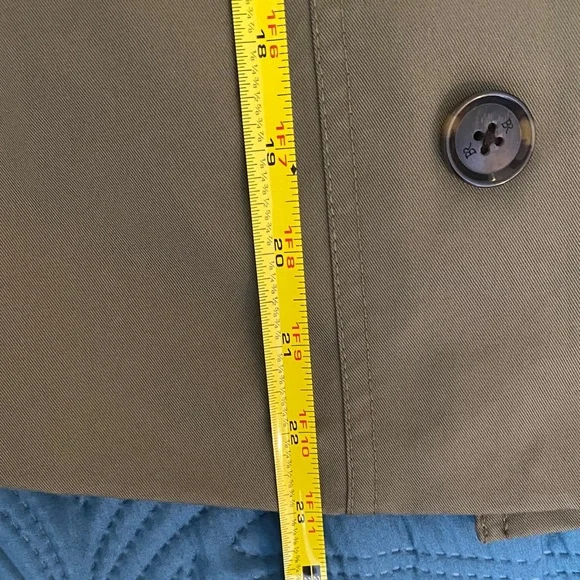 Banana Republic Olive Green Women's oversized cropped trench Jacket - Picture 10 of 11